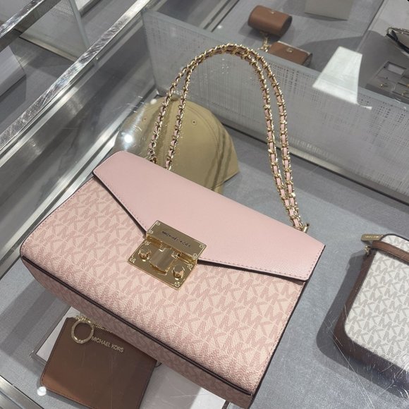 MK Rose MD Logo PVC Shoulder Bag Ballet - Picture 5 of 8